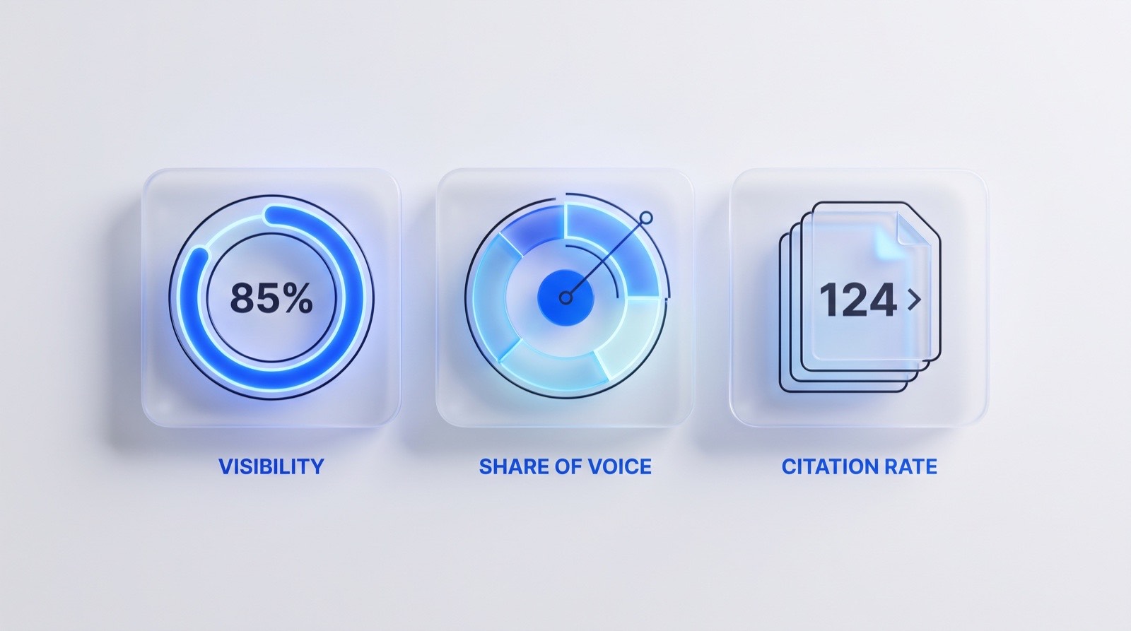 Visibility %, Share of Voice & Citation Rate: The 3 Metrics of AI Search